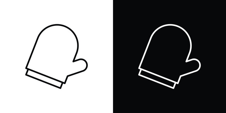 Oven mitt icon vector logos kit. EPS10