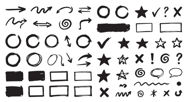 Hand-drawn math equations and problem-solving symbols on chalkboard. Vector icons of calculations, formulas, and educational concepts for STEM lear...