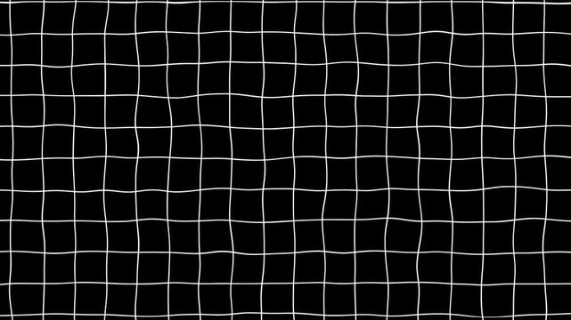 Moving black white grid background, Black background with animated thin white wireframe grid line, Grid line for overlay layer or alpha channel,
White Grid Lines and Intersecting Lines graph.