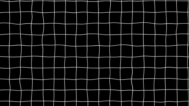 Moving black white grid background, Black background with animated thin white wireframe grid line, Grid line for overlay layer or alpha channel,
White Grid Lines and Intersecting Lines graph.