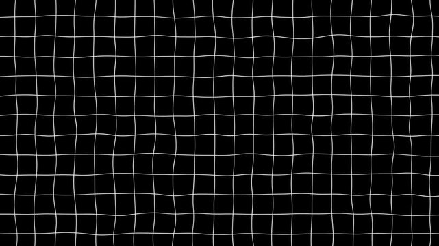 Moving black white grid background, Black background with animated thin white wireframe grid line, Grid line for overlay layer or alpha channel,
White Grid Lines and Intersecting Lines graph.