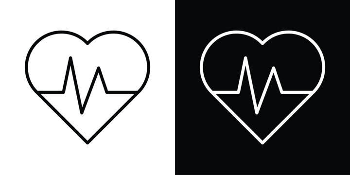 Heart rate pulse icon