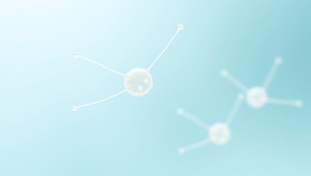 Microscopic chlamydomonas cells swimming