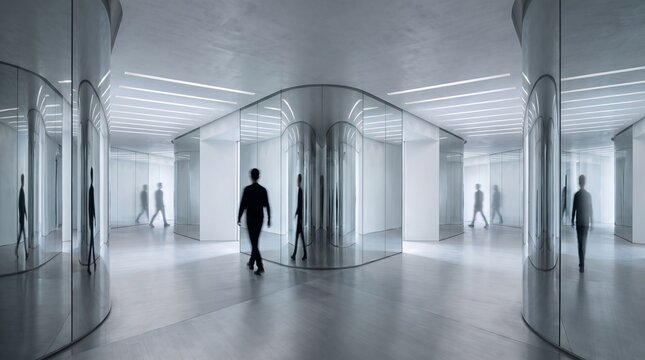 Reflections divide a figure in a corridor of fixed beliefs
