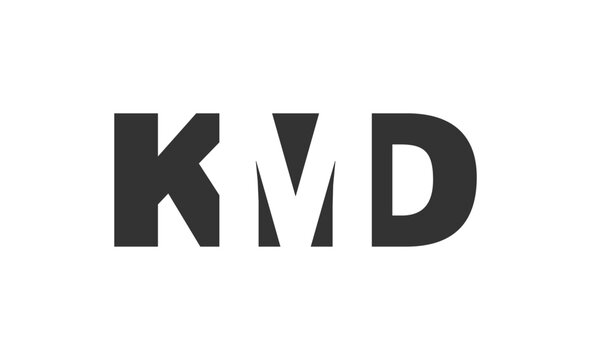 KMD logo design. Initial letter K M D bold font style for tech startups, consulting, corporate branding. Creative company name, headlines typography identity, trendy logotype.
