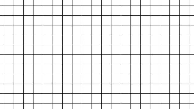 Black grid lines on white paper motion background. Minimalist grey grid line animation with smooth directional lines,
Animated background grid with twinkling thin crosses.