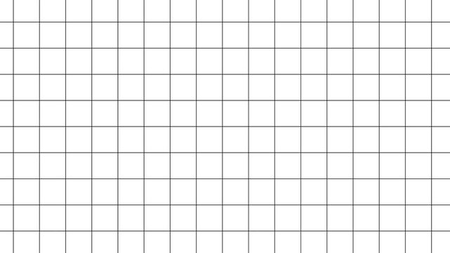 Black grid lines on white paper motion background. Minimalist grey grid line animation with smooth directional lines,
Animated background grid with twinkling thin crosses.