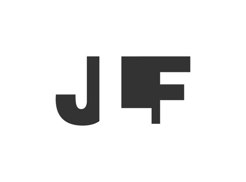 JLF logo design. Initial letter J L F bold font style for tech startups, consulting, corporate branding. Creative company name, headlines typography identity, trendy logotype.