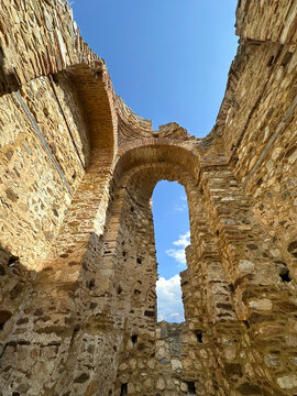 The Basilica of Saint Achillius located on Agios Achillios island in Greece