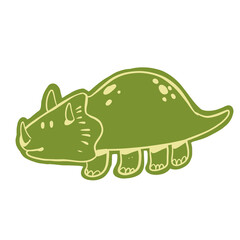 Minimal hand illustrated Ankylosaurus in a charming cartoon style. Suitable for prehistoric learning resources, kids apparel, classroom graphics, playful branding, and creative packaging.