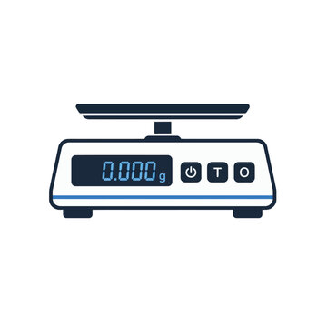 Digital kitchen scale with a glowing blue display showing zero grams, perfect for measuring ingredients for cooking and baking