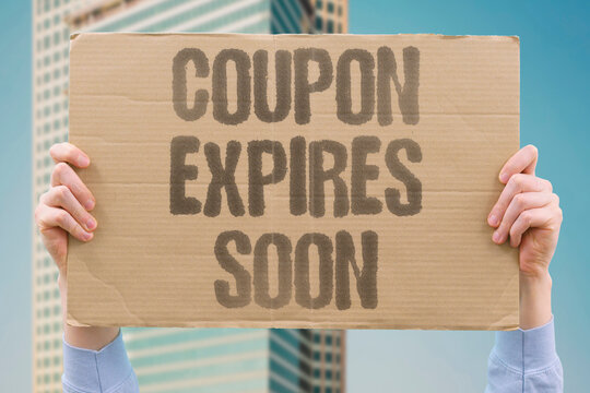 "Coupon Expires Soon" Discount has an approaching deadline. COUPON. EXPIRES. SOON. DISCOUNT. DEADLINE.