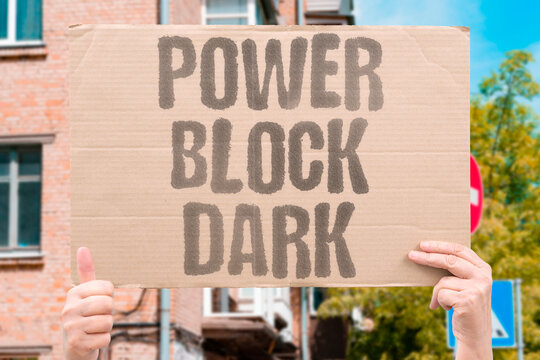 "Power Block Dark" Entire area lost electricity. POWER. BLOCK. DARK. OUTAGE. NEIGHBORHOOD.
