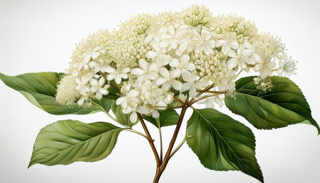 Elderflower Transparent Background Isolated Image Generative Ai