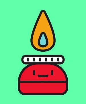 a really cute candle character