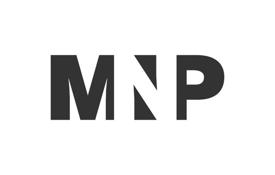 MNP logo design. Initial letter M N P bold font style for tech startups, consulting, corporate branding. Creative company name, headlines typography identity, trendy logotype.