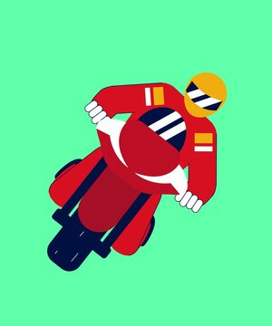 a man riding a motorbike at breakneck speed