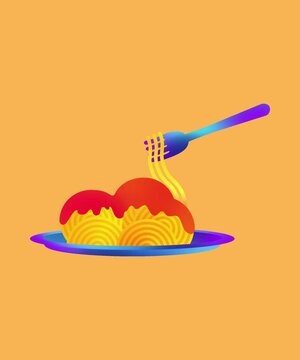 eat spaghetti with a fork
