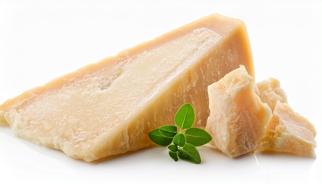 Parmesan Cheese Isolated On White Background