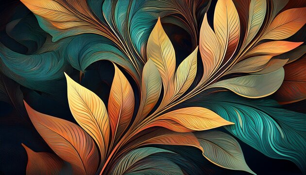 Abstract Fractal Leaves