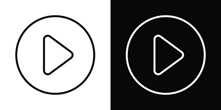 Media play button icon