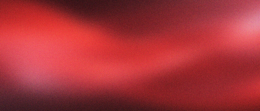 Abstract red gradient background with grainy texture and soft light. Dark crimson silk wave aesthetic for luxury branding. Elegant ruby color blur backdrop for premium cosmetic marketing art.