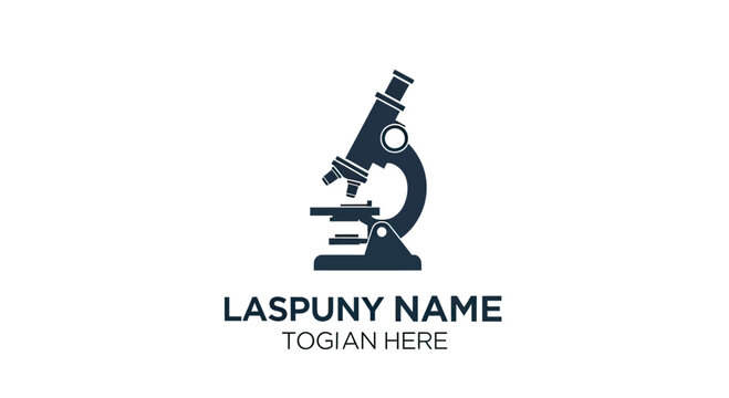 Professional microscope logo for laboratory branding.
