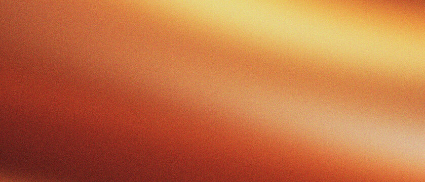Warm copper metallic texture with soft light leaks. Abstract orange and gold gradient background with subtle film grain. Elegant bronze silk wave effect for luxury branding and web backdrops.