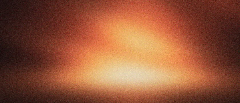 Warm orange abstract background with soft light blur and grainy texture. Glowing amber gradient backdrop for cinematic posters. Moody copper atmospheric light effect for creative design projects.