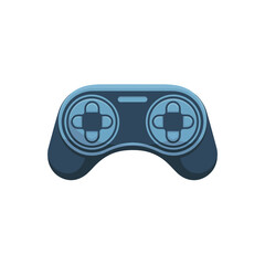 Retro pixel art video game controller icon, digital entertainment, electronic gaming joypad silhouette © Maull