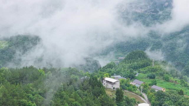 Summer Natural Scenery of Jianshi County, Enshi City, Hubei Province, China