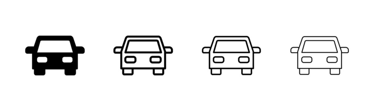 Car icon logo design. car sign and symbol. small sedan