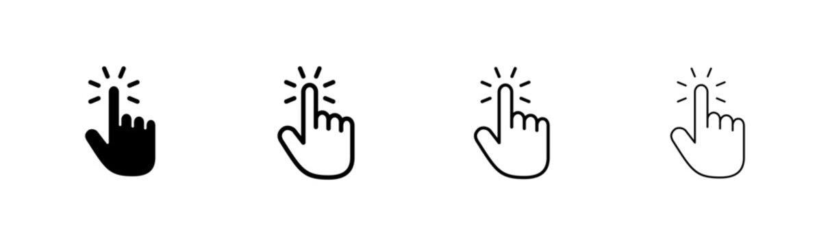 Hand cursor icon logo design. cursor sign and symbol. hand cursor icon clik