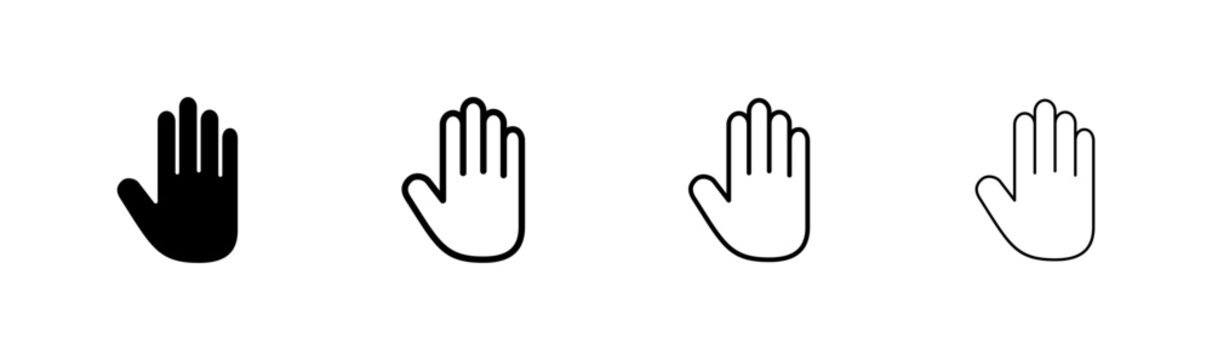 Hand icon logo design. hand sign and symbol. palm