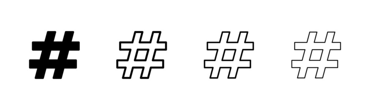 Hashtag icon logo design. hashtag sign and symbol