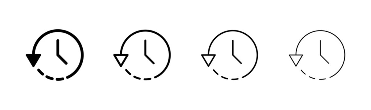 History icon logo design. recent event history sign and symbol