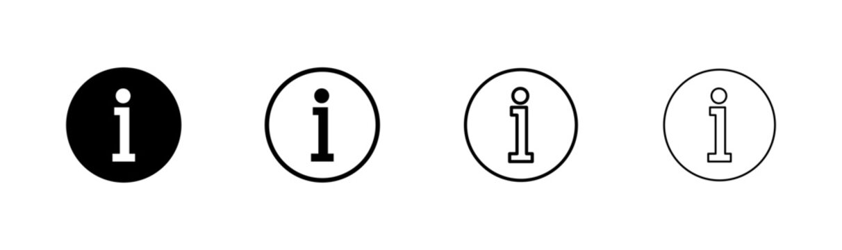 Information sign icon logo design. about us sign and symbol. question mark icon