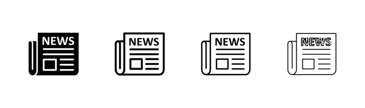 Newspaper icon logo design. news paper sign and symbolign