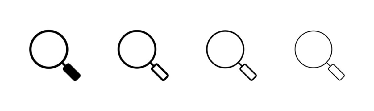 Search icon logo design. search magnifying glass sign and symbol