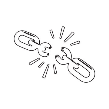 Broken Chain Link Illustration