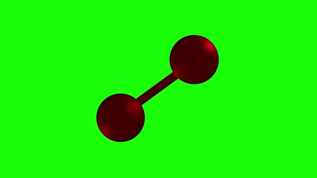 Bromine Particle over Green Screen Background