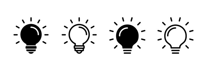 Lamp icon symbol for apps and websites. Light bulb sign and symbol. idea symbol. © zeline studio