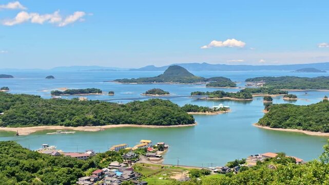 高舞登山から見える天草諸島　天草五橋