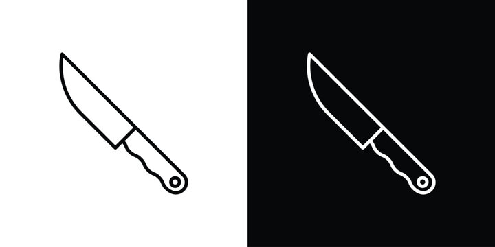 Kitchen knife icon for infographic projects