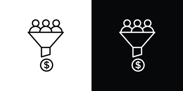 Lead conversion icon for infographic projects