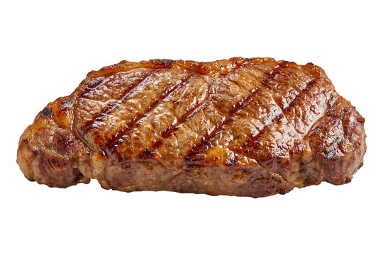 Premium Grilled Ribeye Beef Steak Isolated on Transparent Background