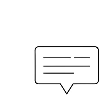 Speech bubble with lines icon