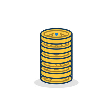 Stack of gold coins