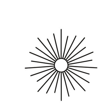 Sunburst line art