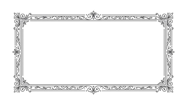 Intricate Vintage Frame Border with Decorative Flourishes
